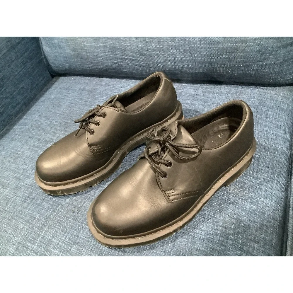 Dr Martens Oxford Safety Shoes Men 7 Black Slip Resistant 1461 Soft Toe Work EH
